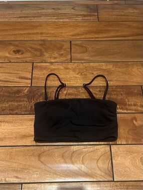 NWOT UpWest Black Bandeau Swim Top With Removable Straps